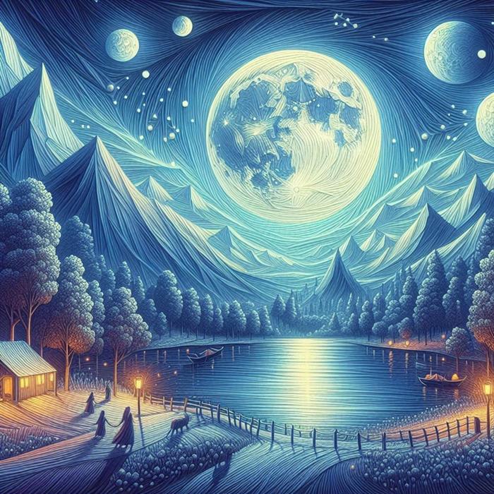 Bài văn tả một đêm trăng đẹp ở quên em đầy biểu cảm