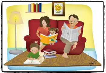 Bài văn tả bố đang đọc báo