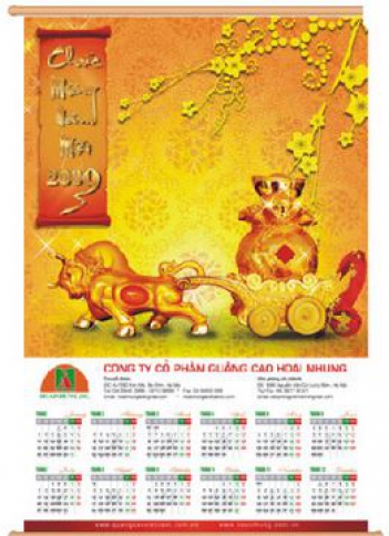 Lập dàn ý miêu tả về tấm lịch treo tường