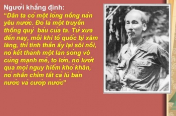 Nghị luân câu nói Dân ta có một lòng nồng nàn yêu nước của Bác Hồ