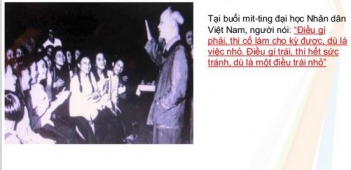 Nghị luận về câu nói của Bác Hồ trong buổi lễ khai mạc trường Đại Học Nhân dân