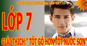 Nghị luân về câu tục nữ Tốt gỗ hơn tốt nước sơn