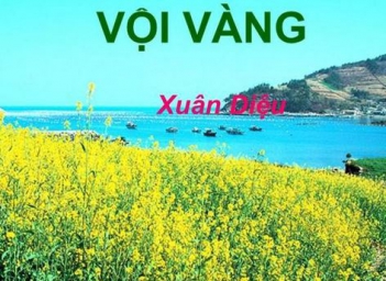 Bình giảng bài thơ Vội vàng của Xuân Diệu