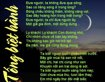 Bài văn bình giảng bài thơi Tống biệt hành của Thâm Tâm hay