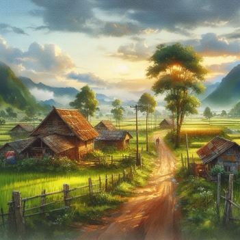 Bài văn tả cảnh mùa xuân trên quê hương em rất đẹp